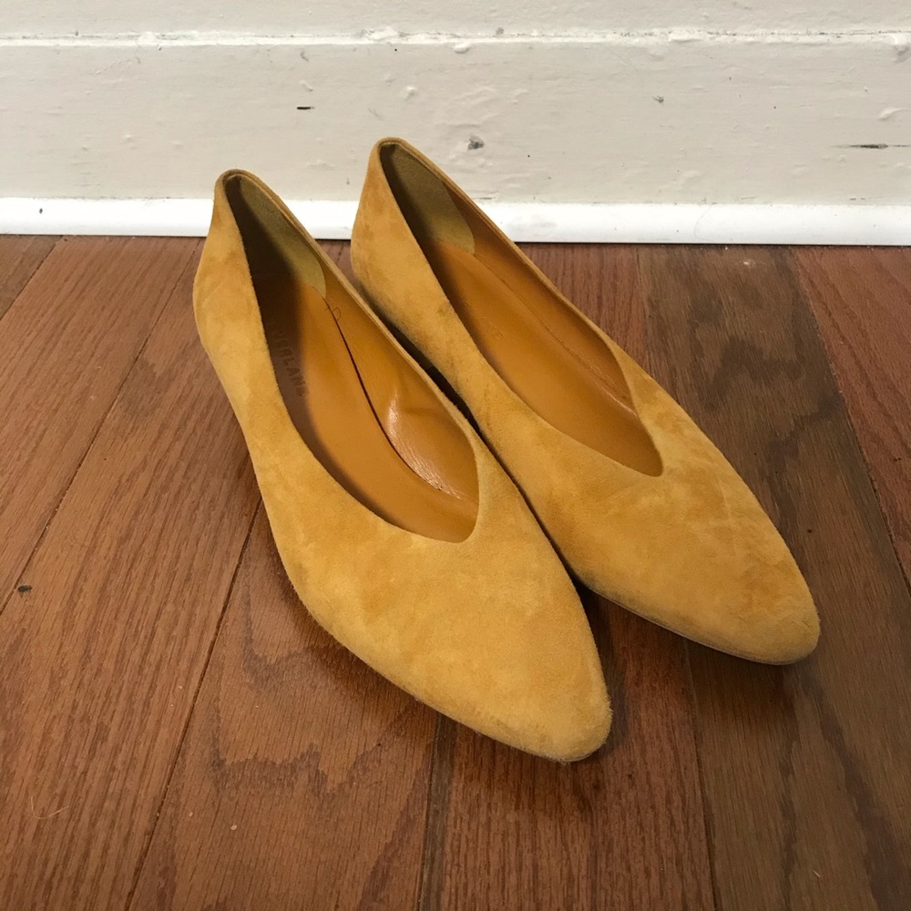 Everlane suede block heels size 9